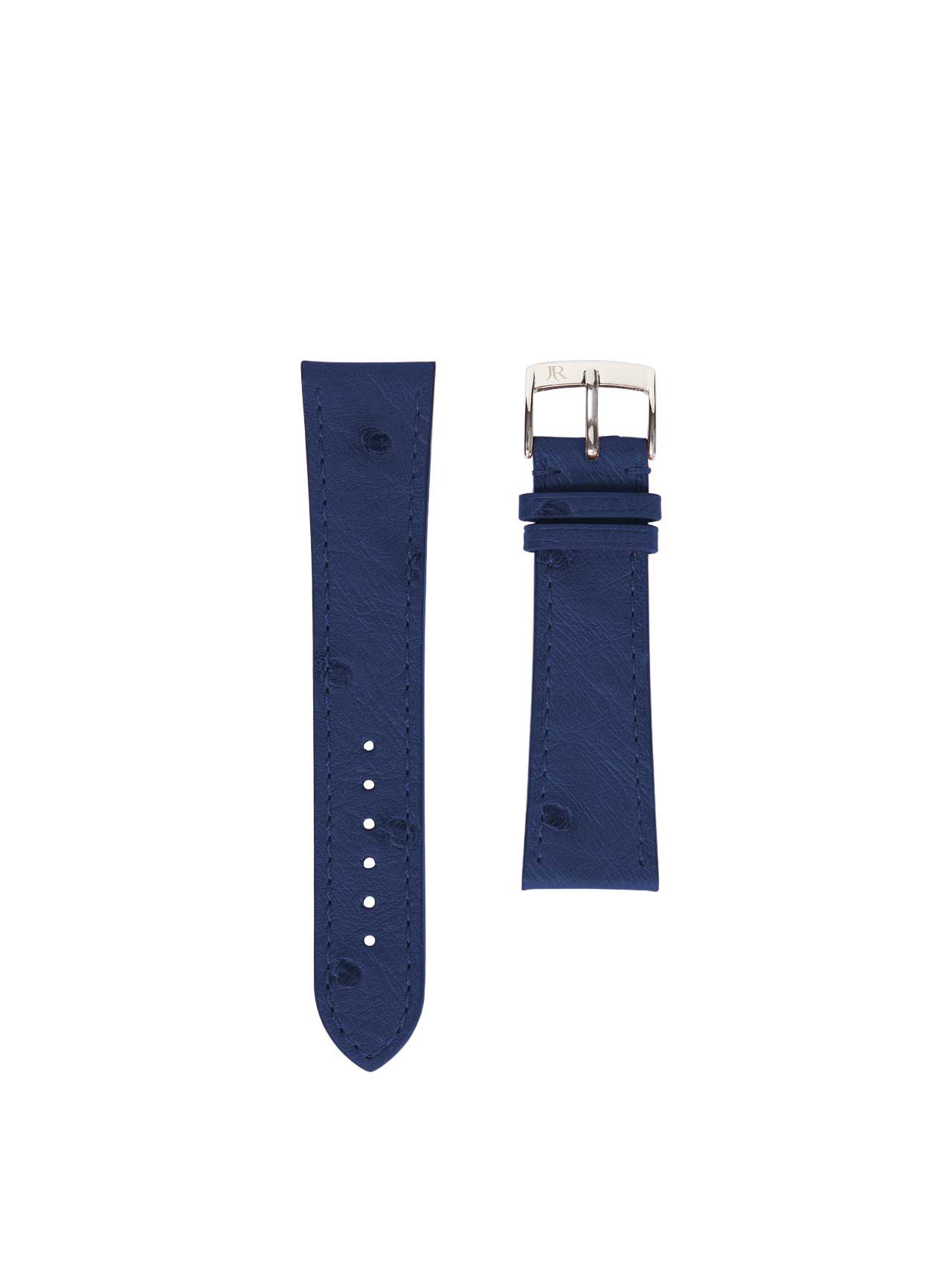 Light Blue Ostrich Leather Watch Band