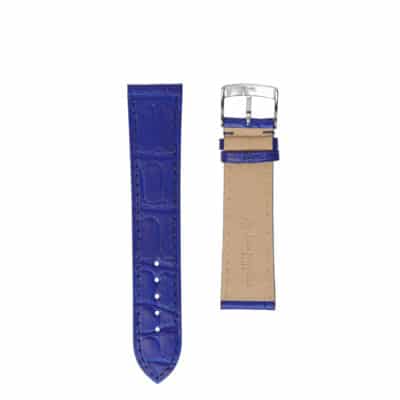 Flat watch band Ostrich blue Men