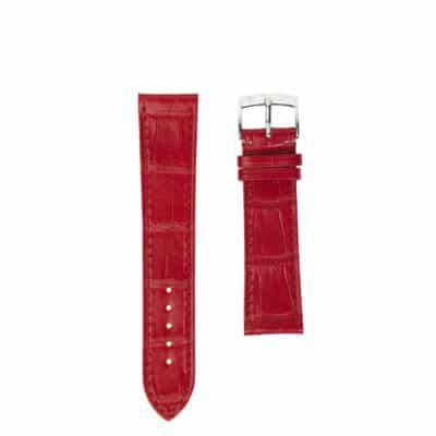 Watch band Alligator red bright men