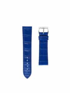 Bracelet de montre Classique Flat alligator brillant bleu