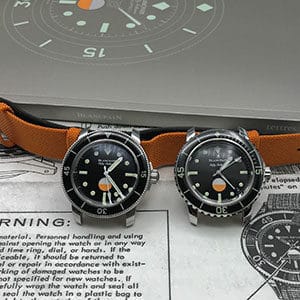 Fifty Fathoms de Blancpain avec bracelet NATO orange