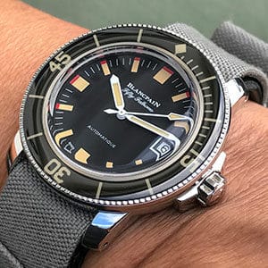 Blancpain Fifty Fathoms with grey cordura NATO strap