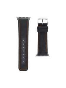 Compass Apple Watch strap black Cordura - orange stitching