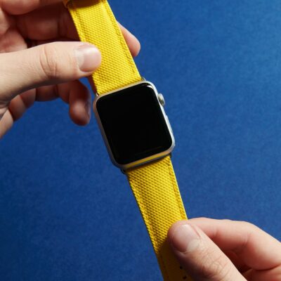 Bracelet de montre Apple classique Caoutchouc Jaune Femmes