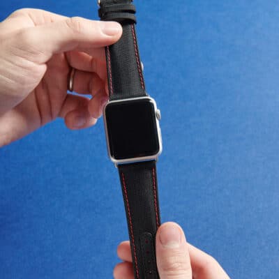 bracelet de montre noir apple compass