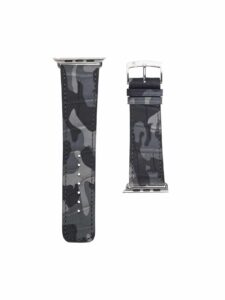 Bracelet Apple Watch alligator Camouflage noir