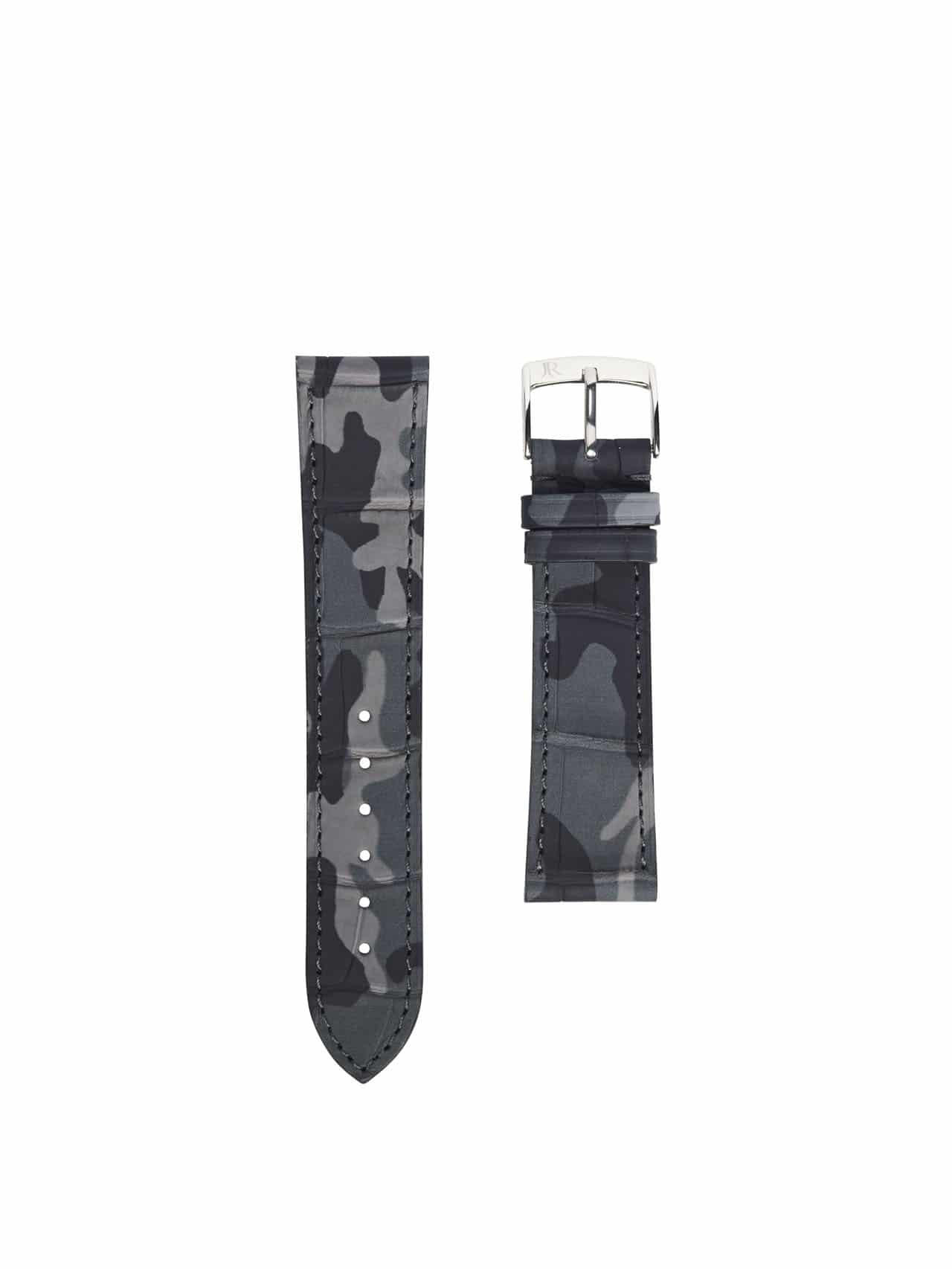 Bracelet montre classique Alligator noir camo Hommes