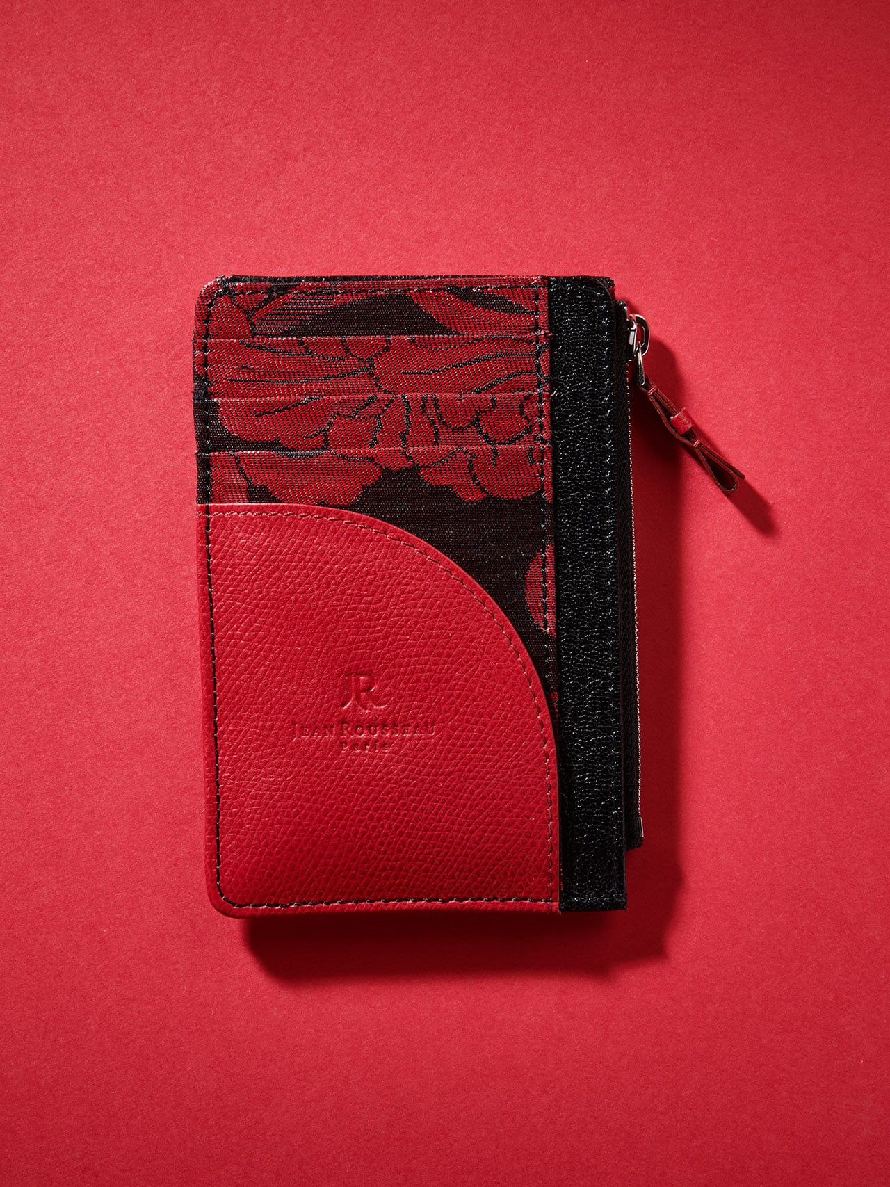 CNI cardholder Sawaya collection Edokomon red - Maison Jean Rousseau