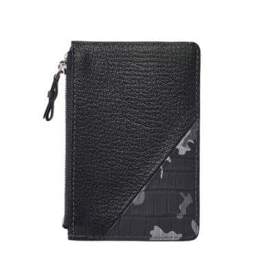 Easy wallet alligator Camouflage Noir