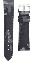 watch strap camo black grey calf