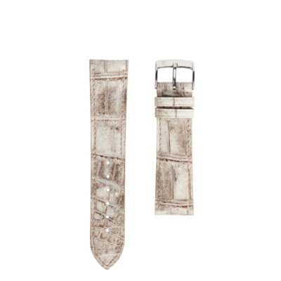 classic Watch band Alligator white matte men