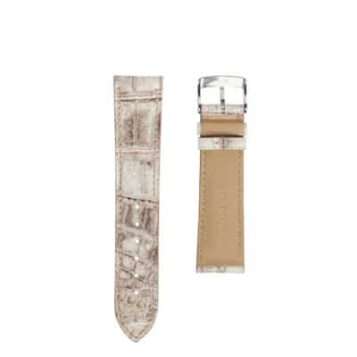 classic Watch band Alligator white matte men