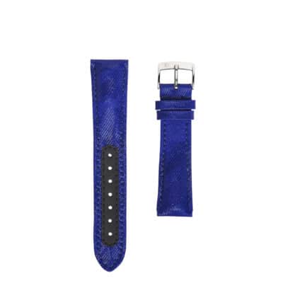 sawaya jyubei watch strap silk blue