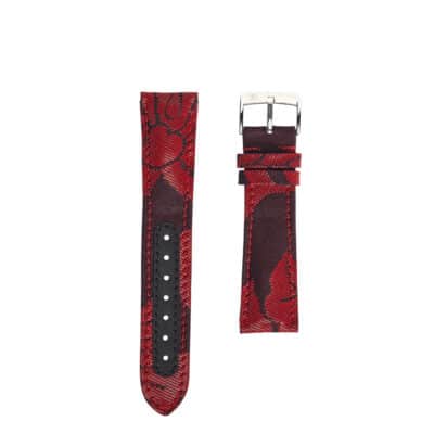 sawaya jyubei watch strap silk red