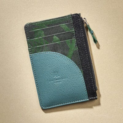 sawaya jyubei watch strap silk leather green easy wallet