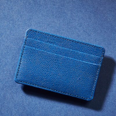 “Essentiel” slim cardholder Sawaya collection Saibi blue