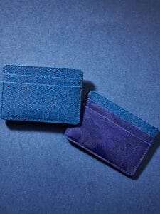 "Essentiel" slim cardholder Sawaya collection Saibi blue