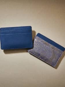 "Essentiel" slim cardholder Sawaya collection Sarasa grey-blue