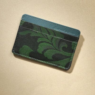 sawaya jyubei watch strap silk leather green easy wallet