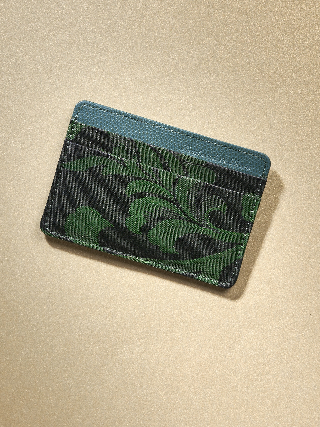 Essentiel Slim Cardholder embossed calf blue King - Maison Jean Rousseau