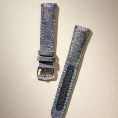 sawaya jyubei watch strap silk grey