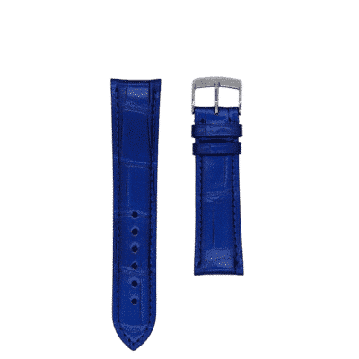 bracelet de montre cuir bleu jean rousseau