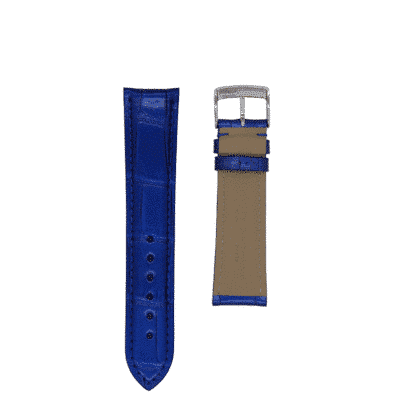 bracelet de montre cuir bleu jean rousseau