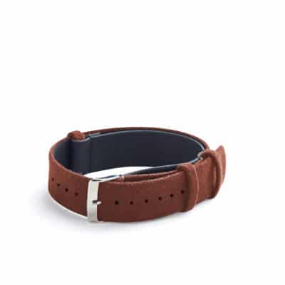 Nato watch strap Alcantara brown women