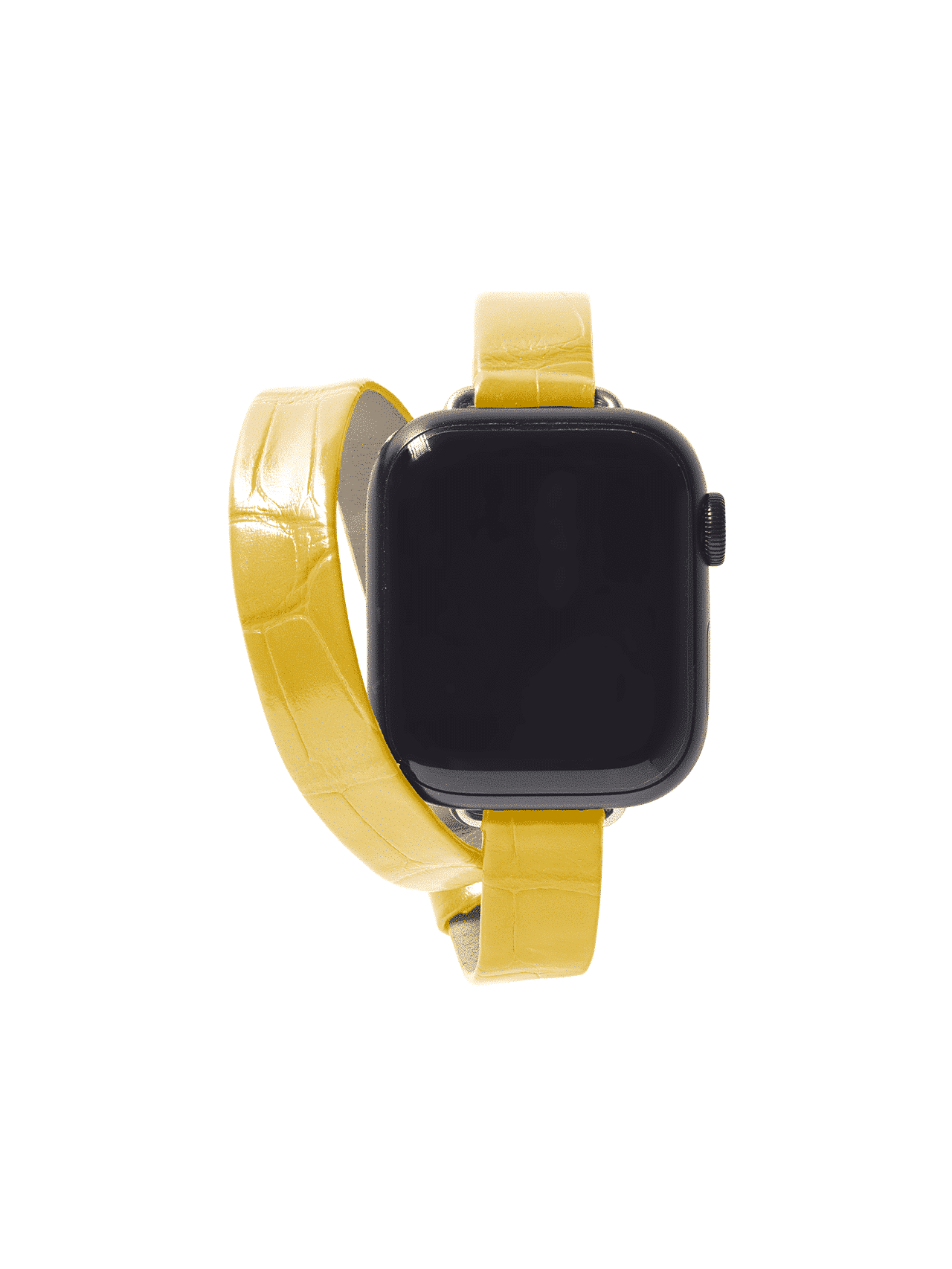 Apple Watch double bracelet Alligator Yellow Bright Women