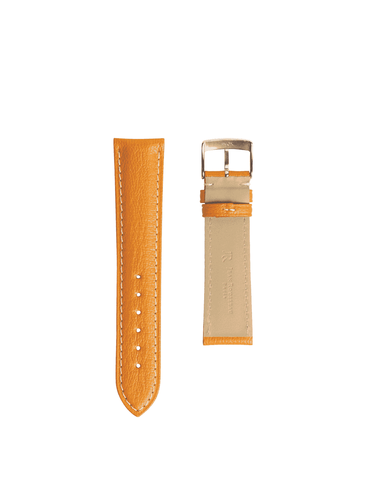 Bracelet montre classique orange chèvre hommes