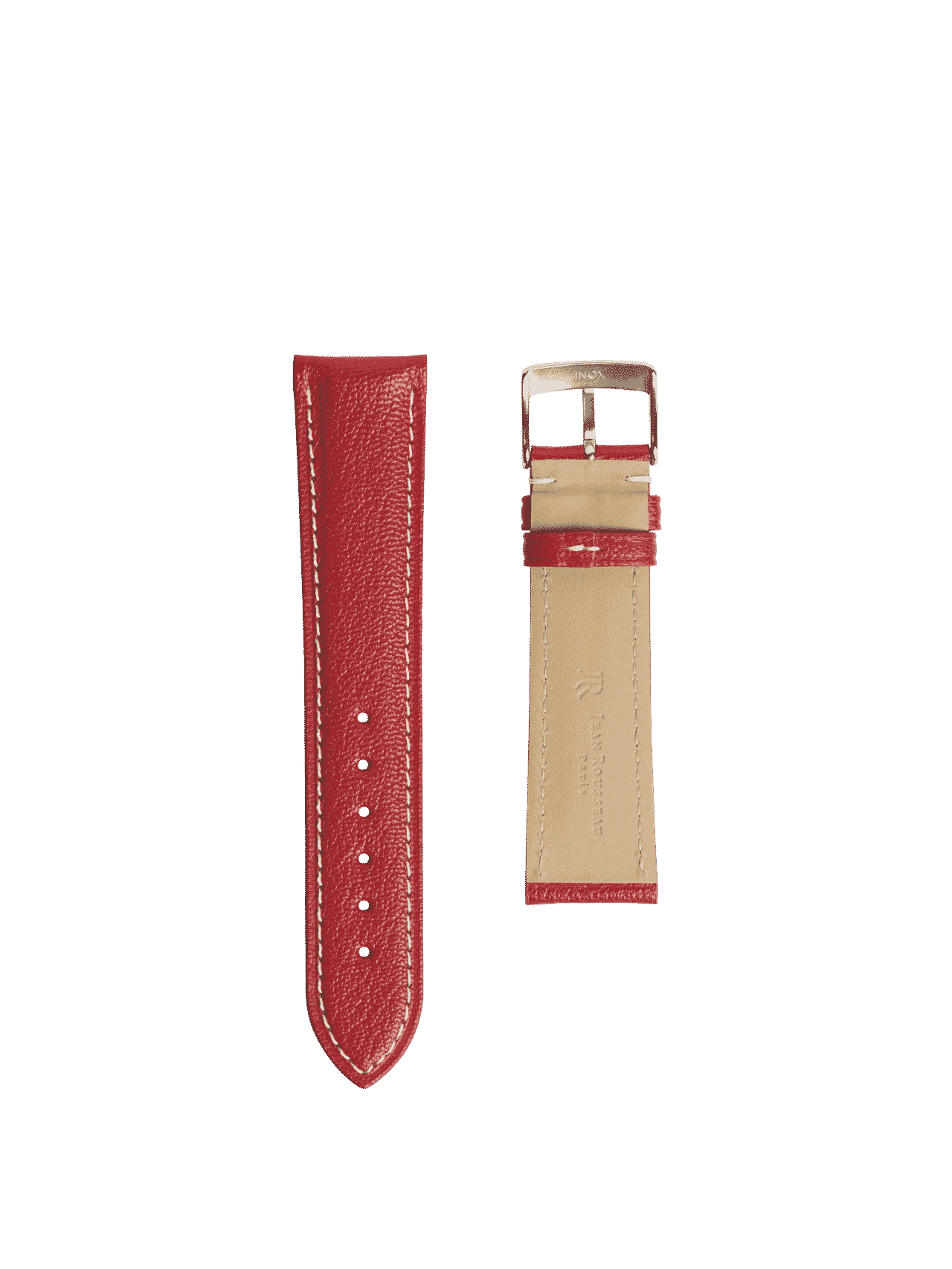 Bracelet montre classique rouge chèvre hommes