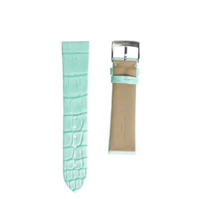 Watch strap alligator turquoise shiny men