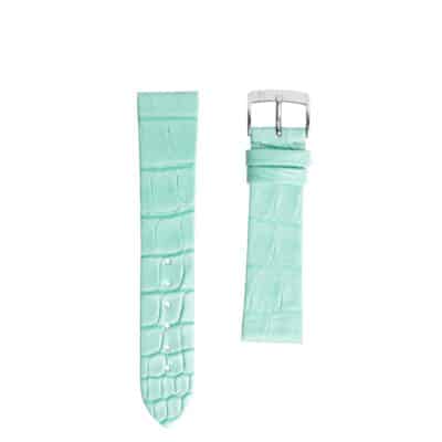 Watch band alligator turquoise shiny men