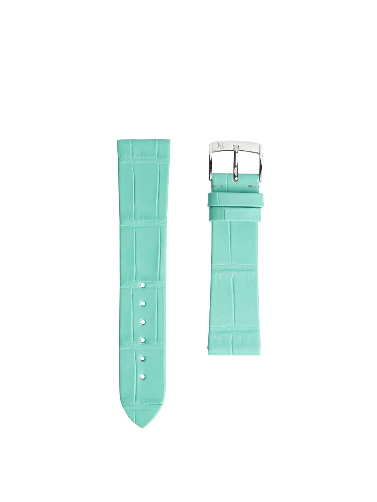 Bracelets de montre en alligator turquoise brillant pour hommes