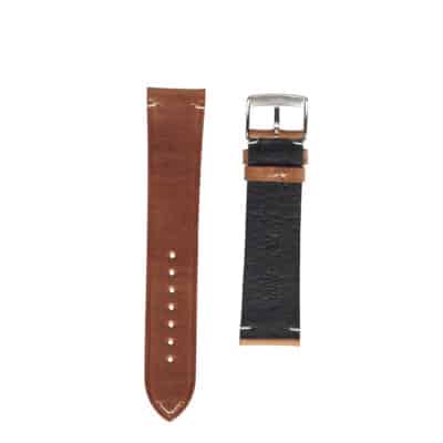 vintage jean rousseau bracelet de montre en veau brun bois