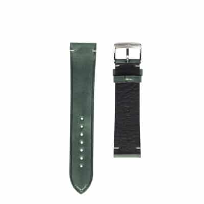 vintage jean rousseau bracelet de montre en veau bois vert