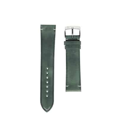 vintage jean rousseau bracelet de montre en veau bois vert