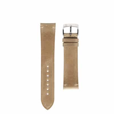 vintage jean rousseau calf watch strap taupe wood