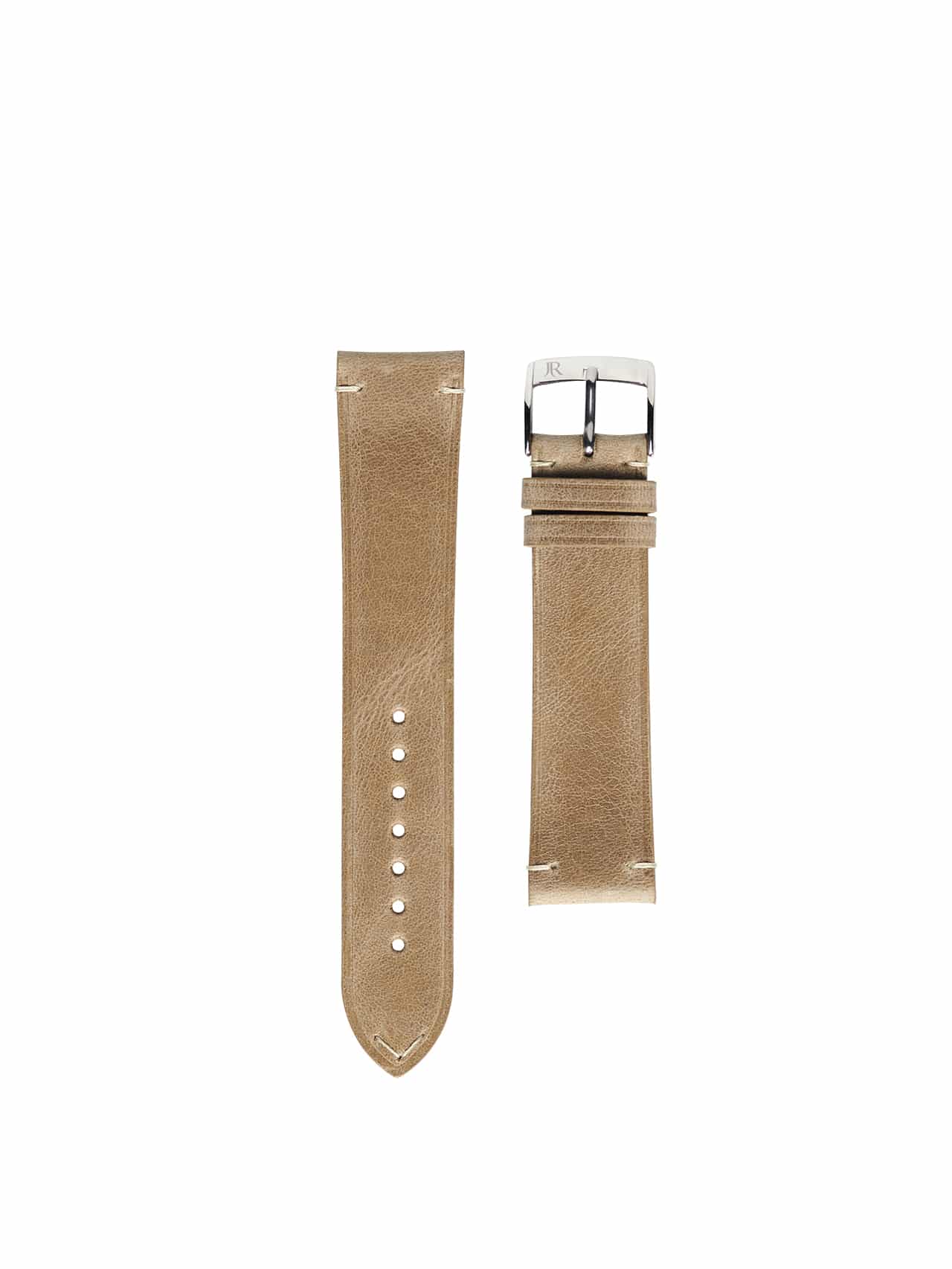 vintage jean rousseau calf watch strap taupe wood