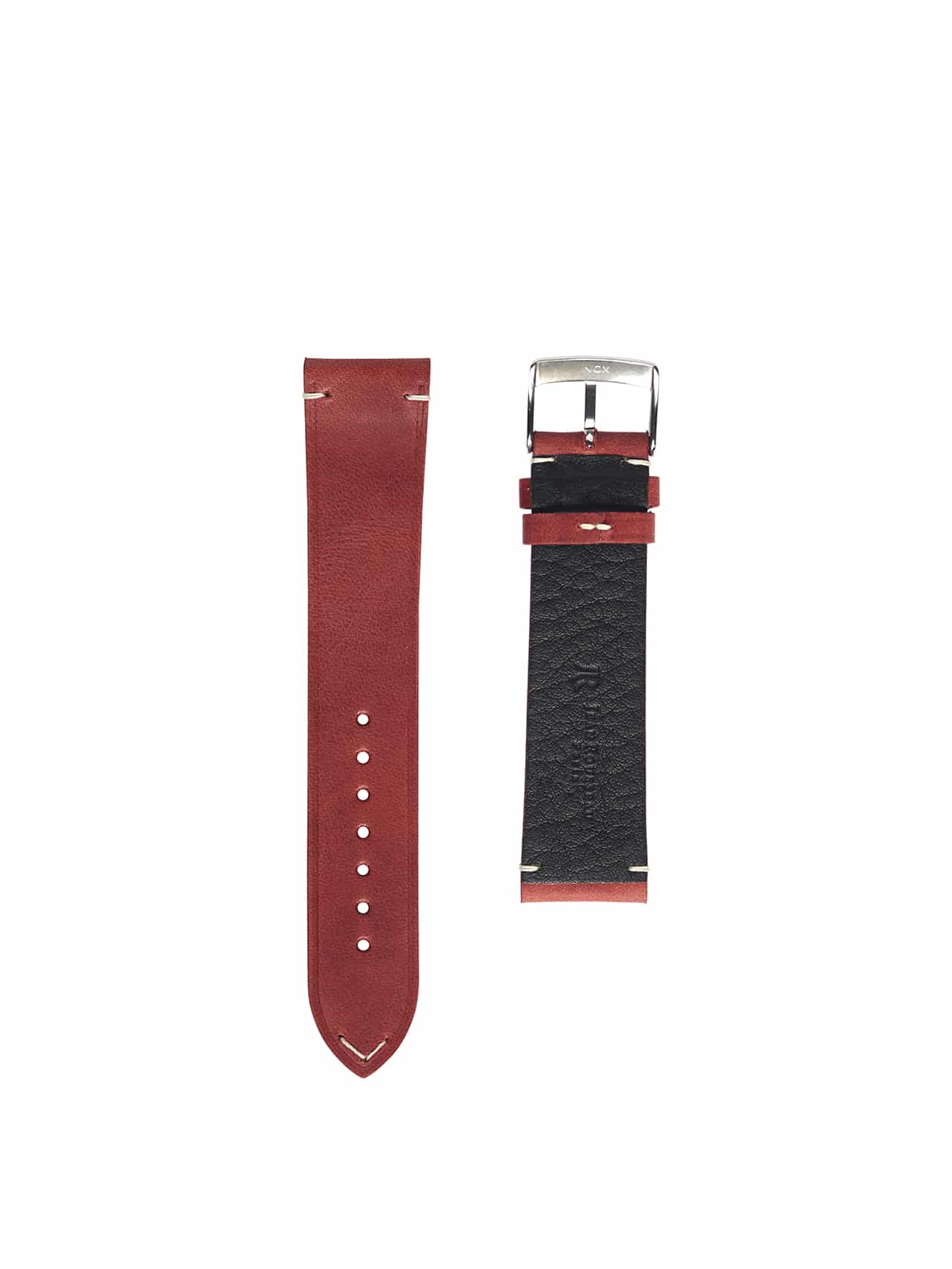 Vintage watch strap red calf - Maison Jean Rousseau