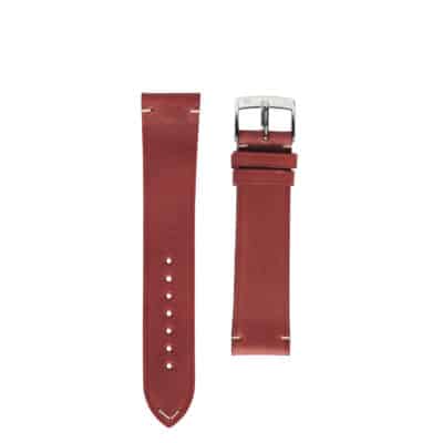 vintage jean rousseau bracelets de montre en veau rouge bois