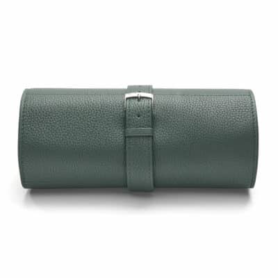 Soft watch roll dark green calf