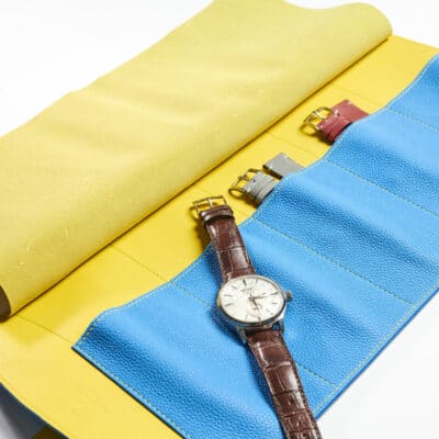 Soft watch roll light blue calf