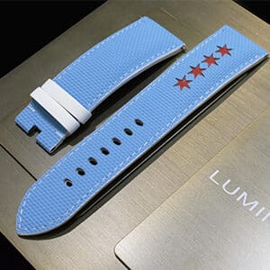 burdeens bleu bracelet de montre caoutchouc chicago
