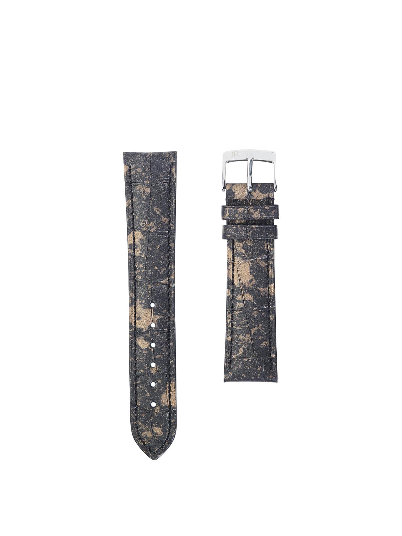 Watch strap 3.5 Asteria rubber touch crocodile bronze front