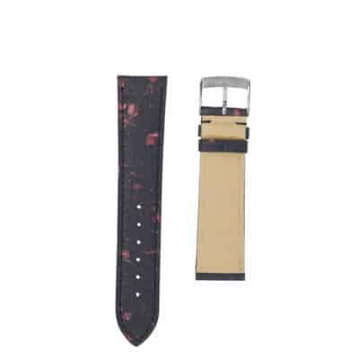 Watch strap 3.5 Asteria rubber touch crocodile pink back