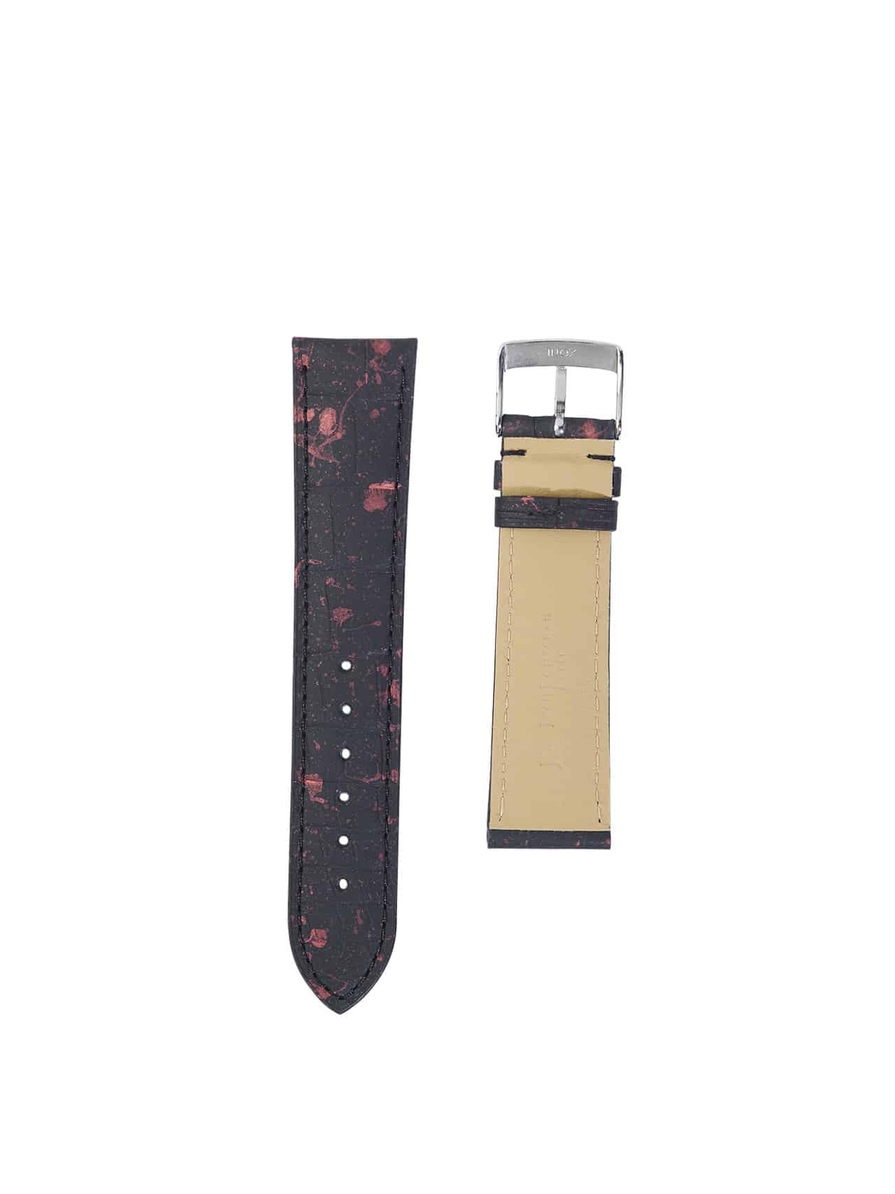Watch strap 3.5 Asteria rubber touch crocodile pink back