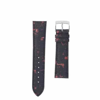 Watch strap 3.5 Asteria rubber touch crocodile pink front
