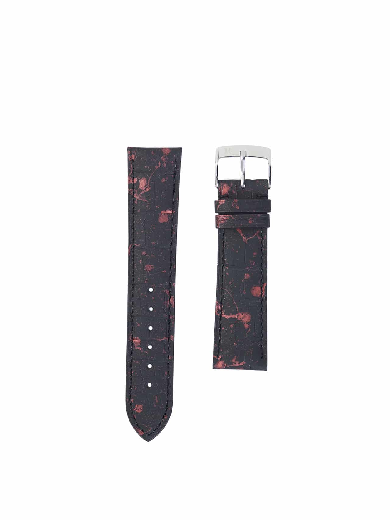 Watch strap 3.5 Asteria rubber touch crocodile pink front