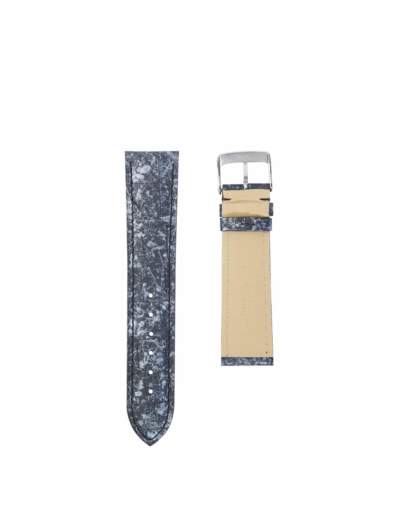 Watch strap 3.5 Asteria rubber touch crocodile silver back